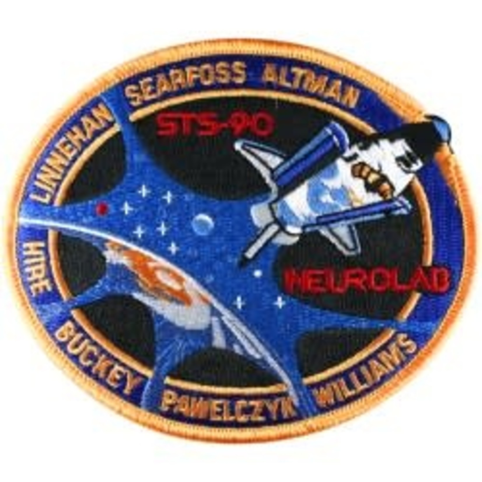 Canadian Space Agency Écusson brodé de la mission STS-90 – Dave Williams