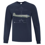 Aviation and Space Long sleeve DC-3 Shirt