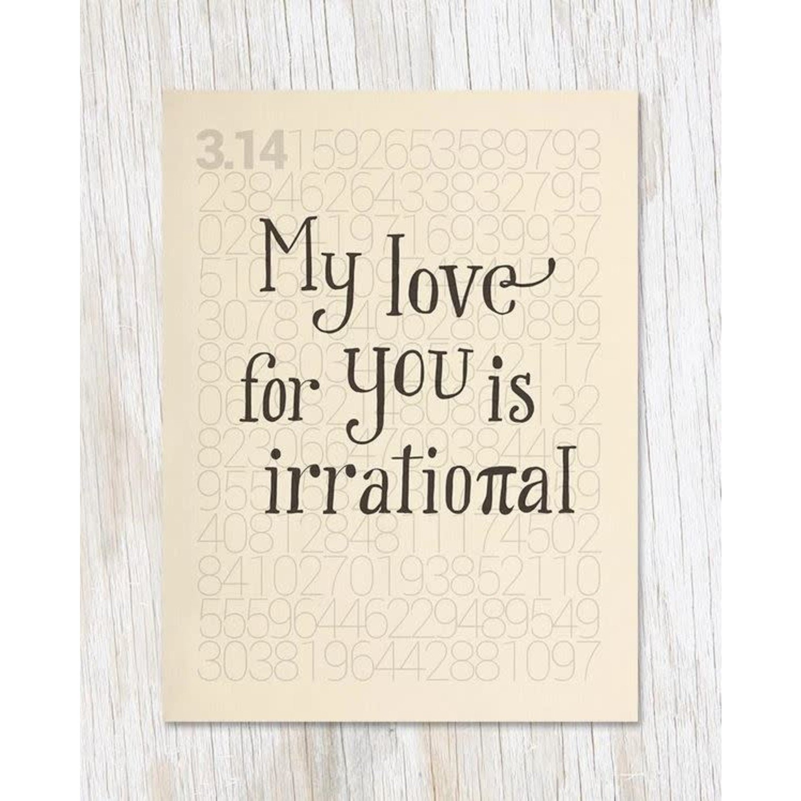 Science and Technology Card -Pi: Irrational Love