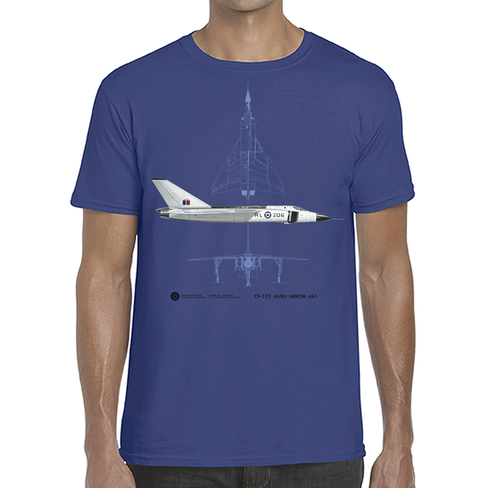 Aviation and Space T-Shirt Avro Arrow - Blue