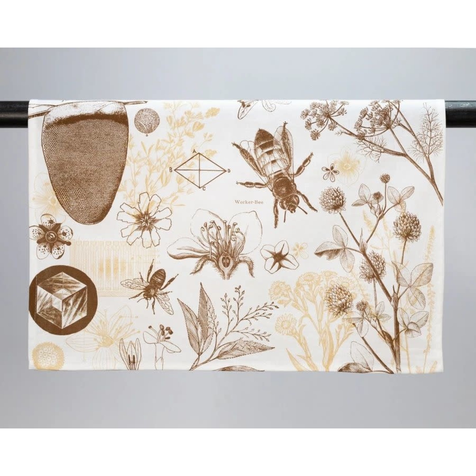 Agriculture and Food Honey Bee Printed Tea Towel