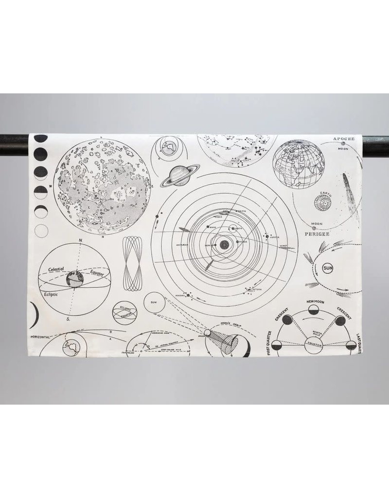 Linge à vaisselle avec illustrations astronomiques