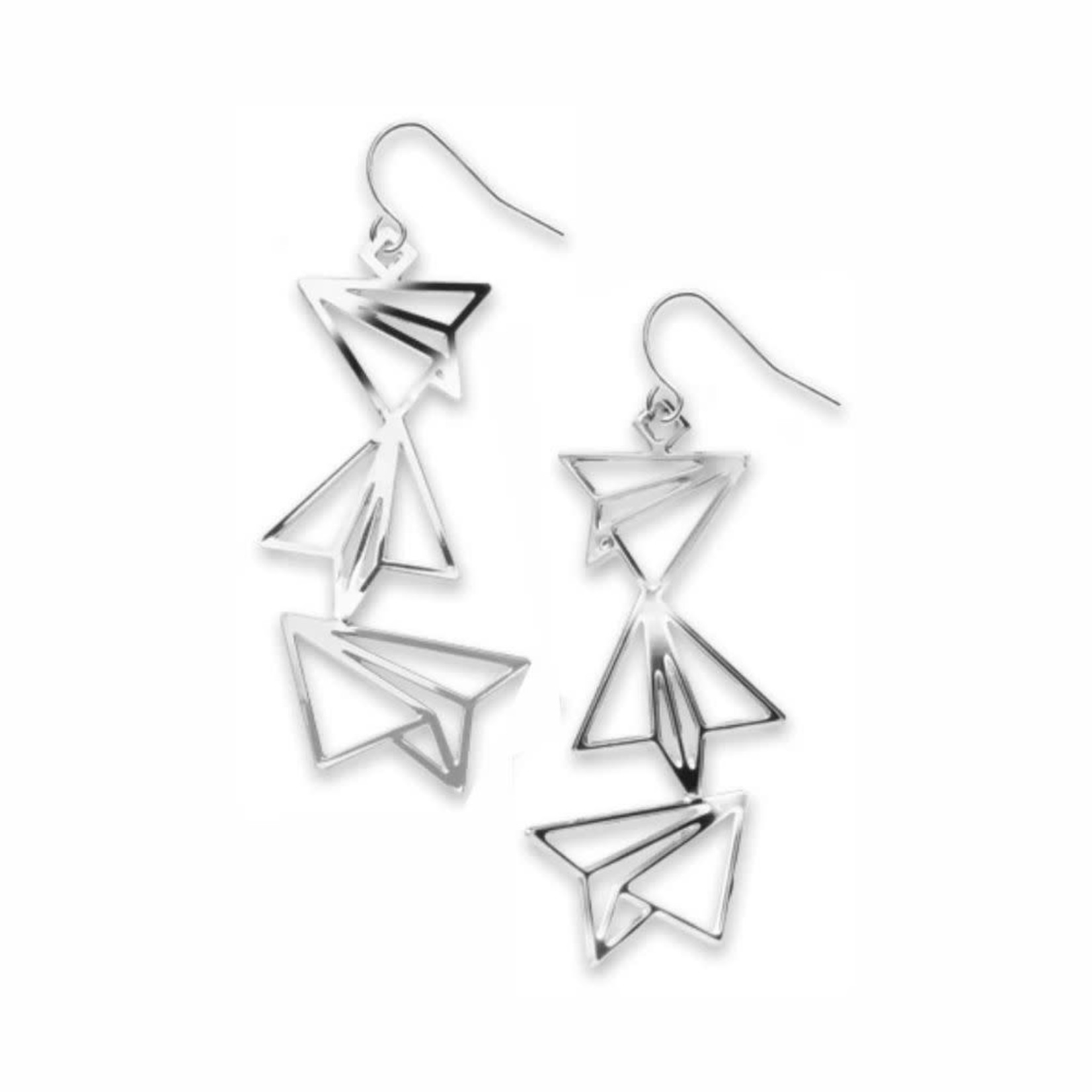 Aviation and Space Earrings Paper Airplanes