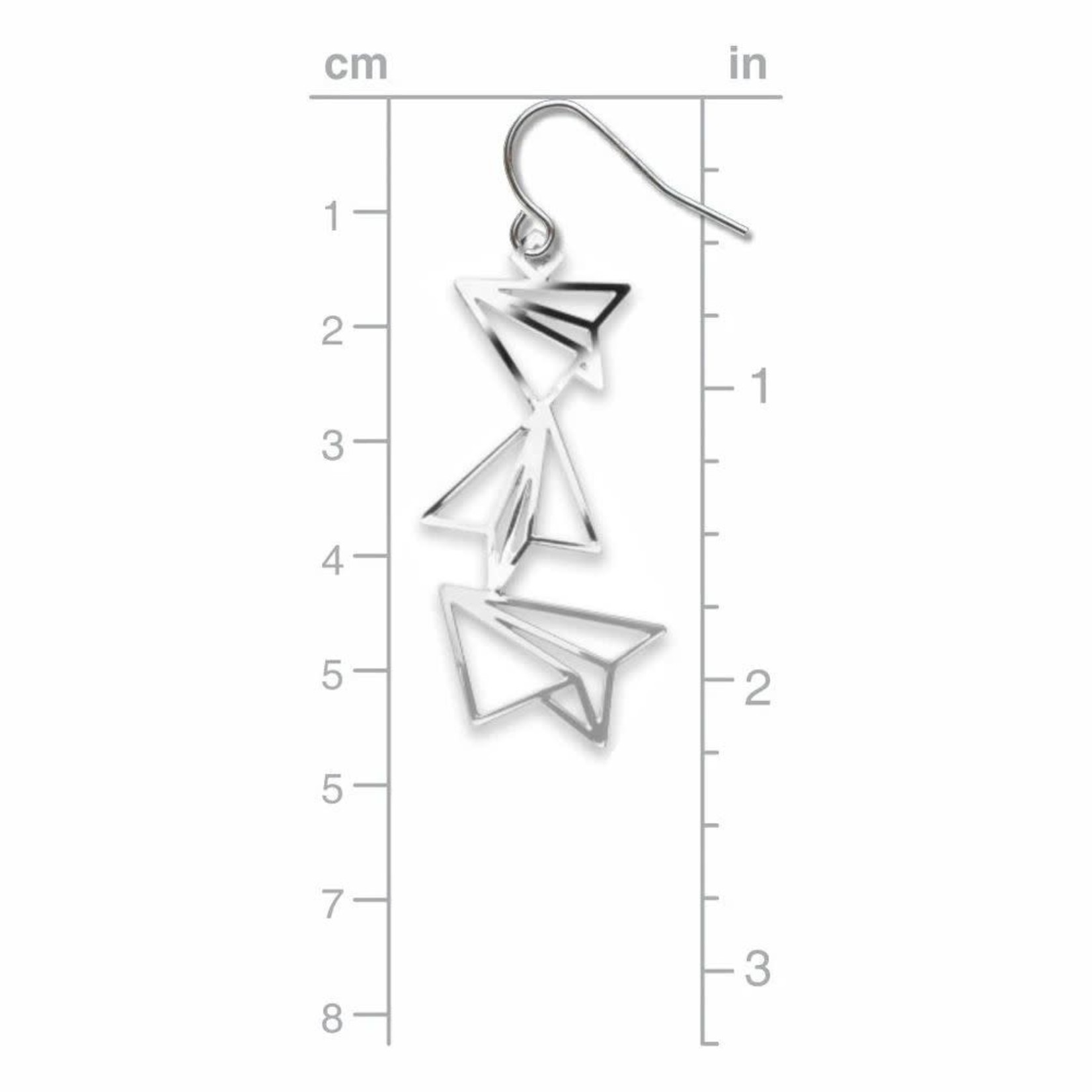 Aviation and Space Earrings Paper Airplanes