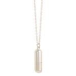 Science and Technology Necklace Silver Wish Capsule