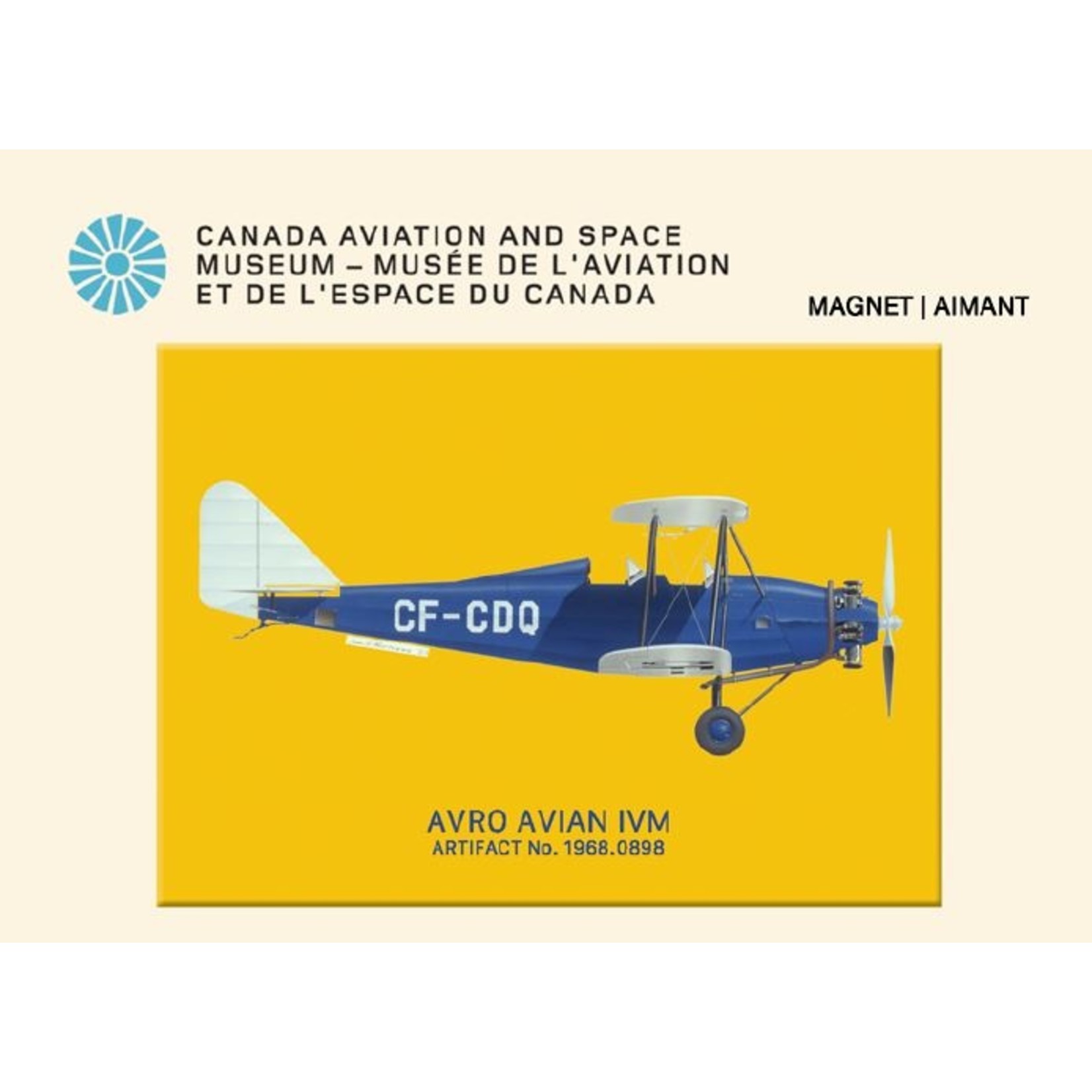 Aviation and Space Carded Magnet Avro Avian