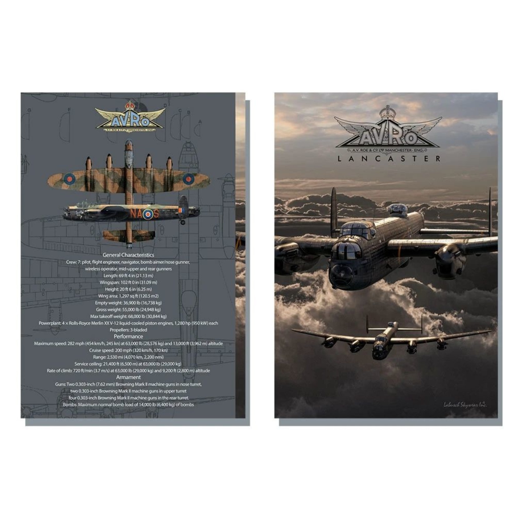 Aviation and Space Carnet de note Lancaster