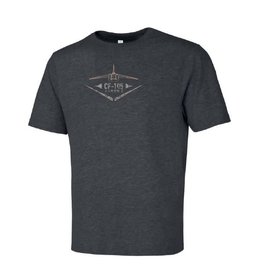 Men’s Avro Arrow Distressed T-Shirt - Grey
