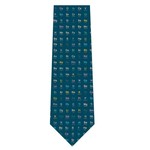 Science and Technology Tie Silk Periodic Table Navy / Cravate de Soie Tableau Périodique Marine