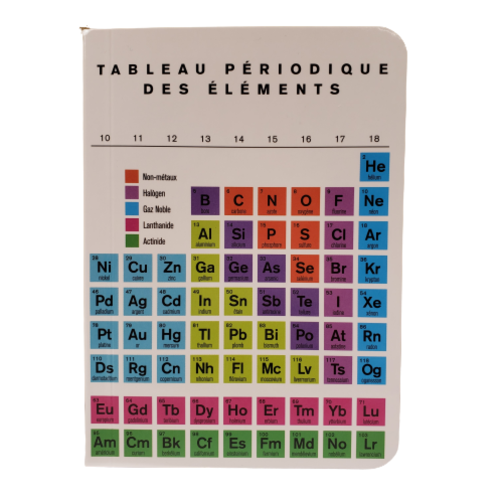 Science and Technology Periodic Table Notebook - French