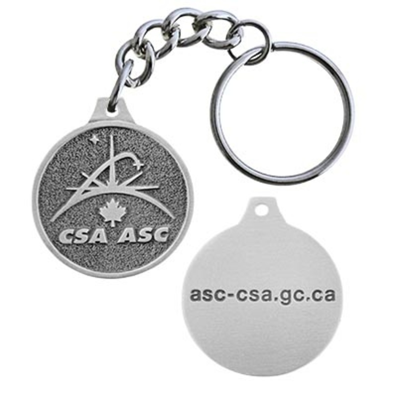Canadian Space Agency CSA Keychain Pewter