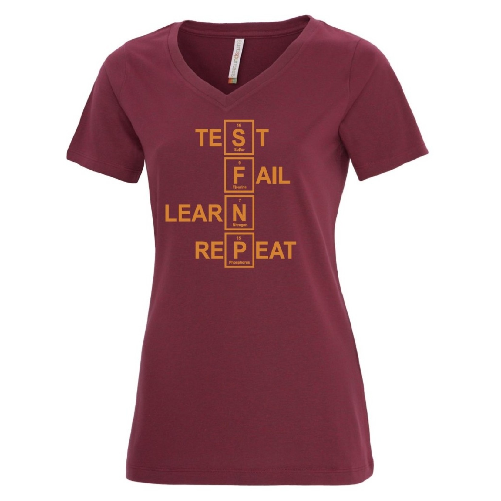 Science and Technology Women’s TFLR T-Shirt — Burgundy