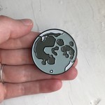 Aviation and Space Full Moon Enamel Pin