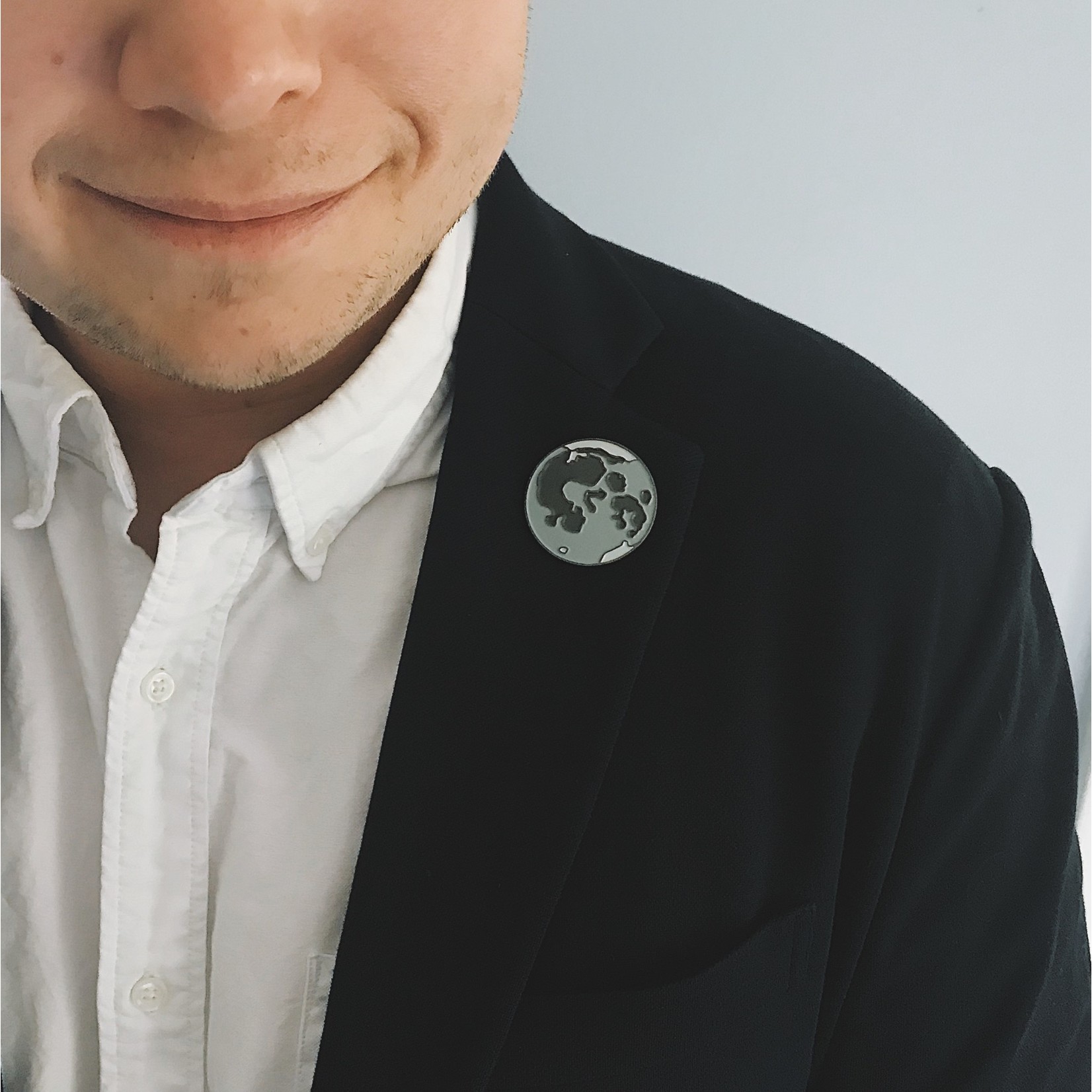 Aviation and Space Enamel Pin Full Moon