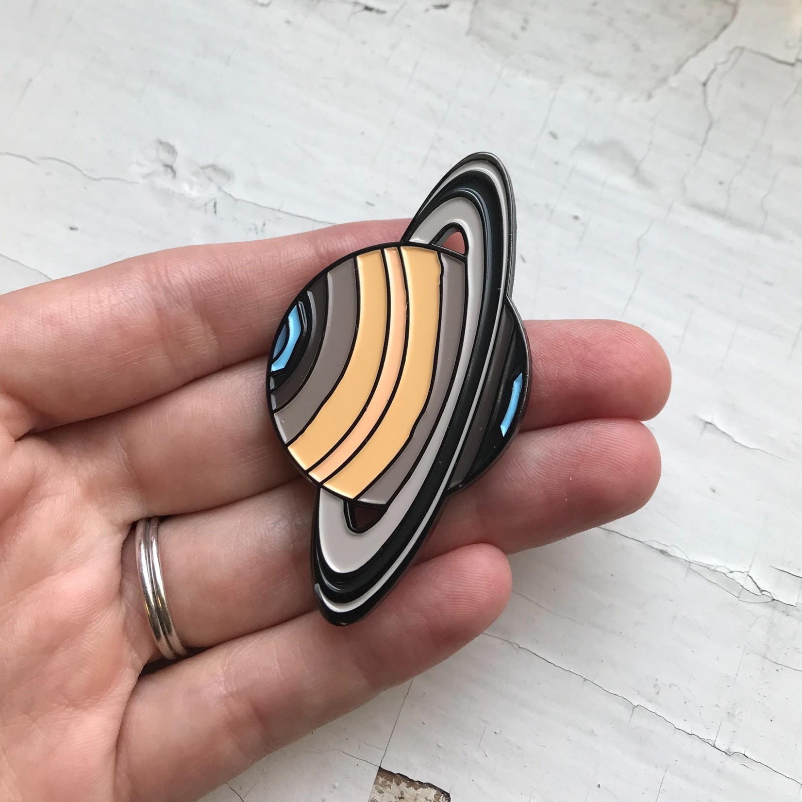 Aviation and Space Saturn Enamel Pin