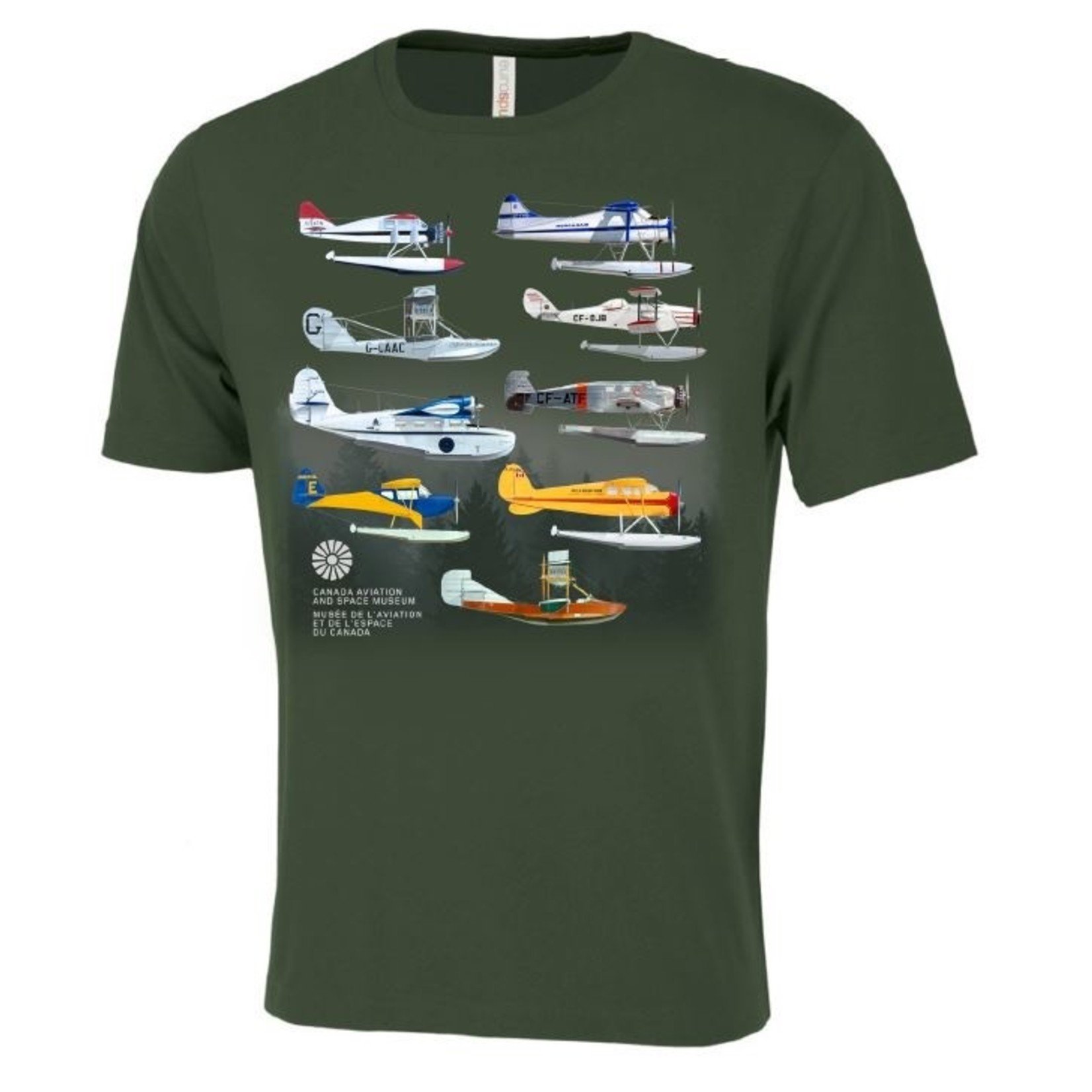 Aviation and Space T-Shirt Float Plane Montage