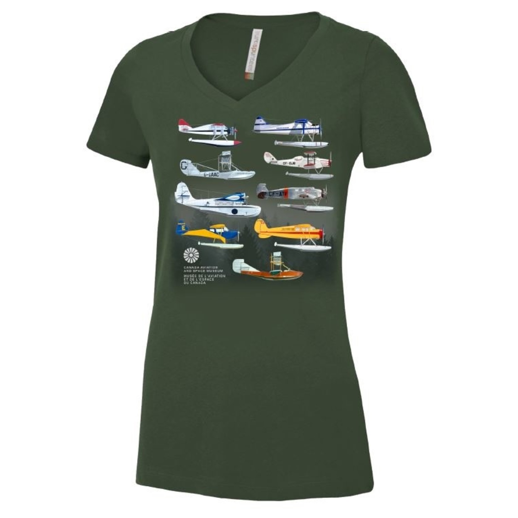 Aviation and Space T-Shirt Float Plane Montage