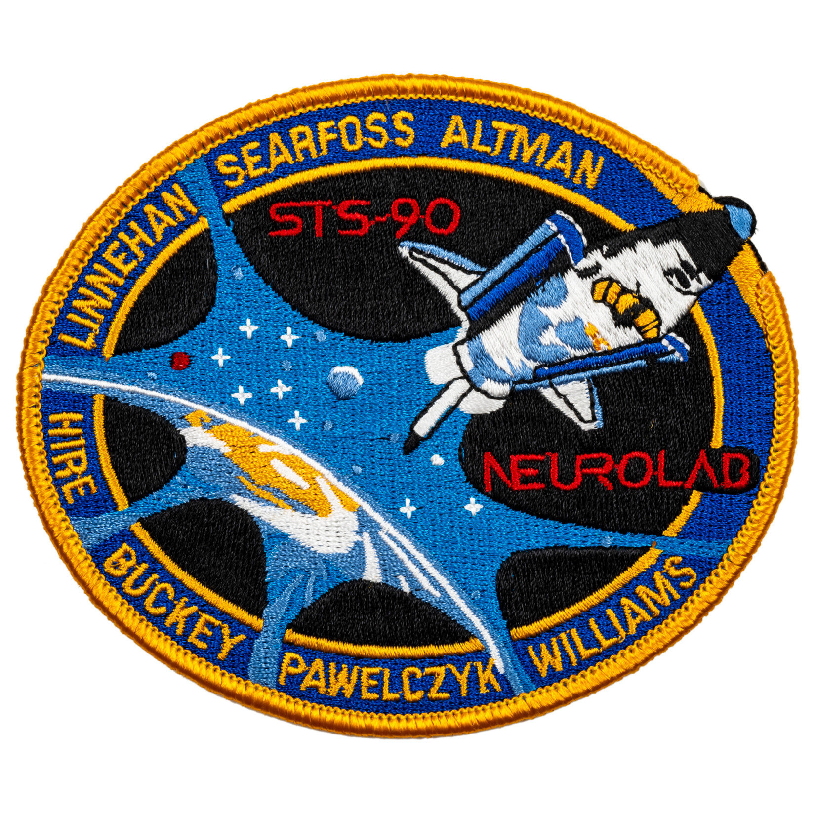 Canadian Space Agency Écusson brodé de la mission STS-90 – Dave Williams