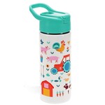 Agriculture and Food Bouteille aux illustrations de basse-cour en acier inoxydable