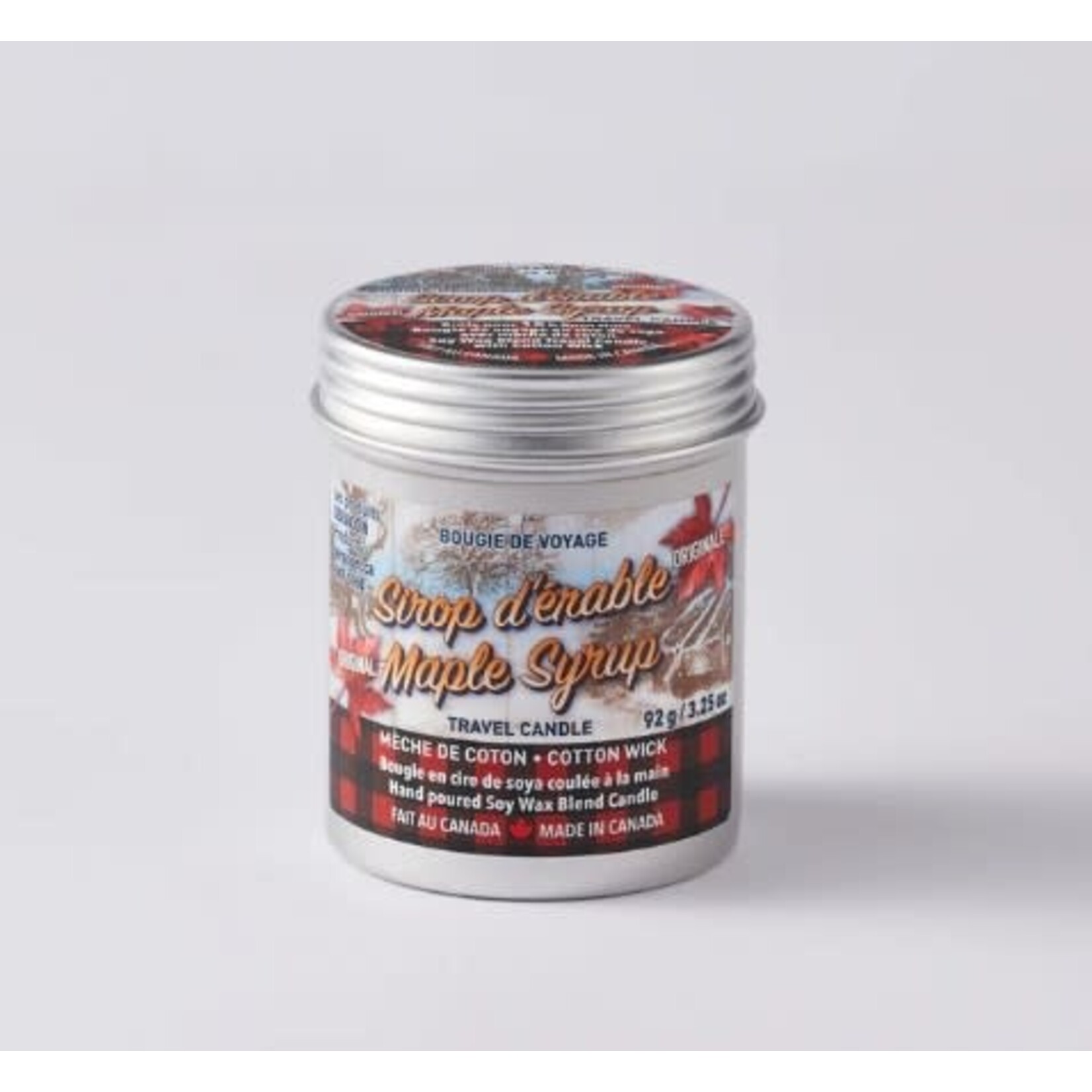 Boîte de voyage pour bougie au sirop d'érable