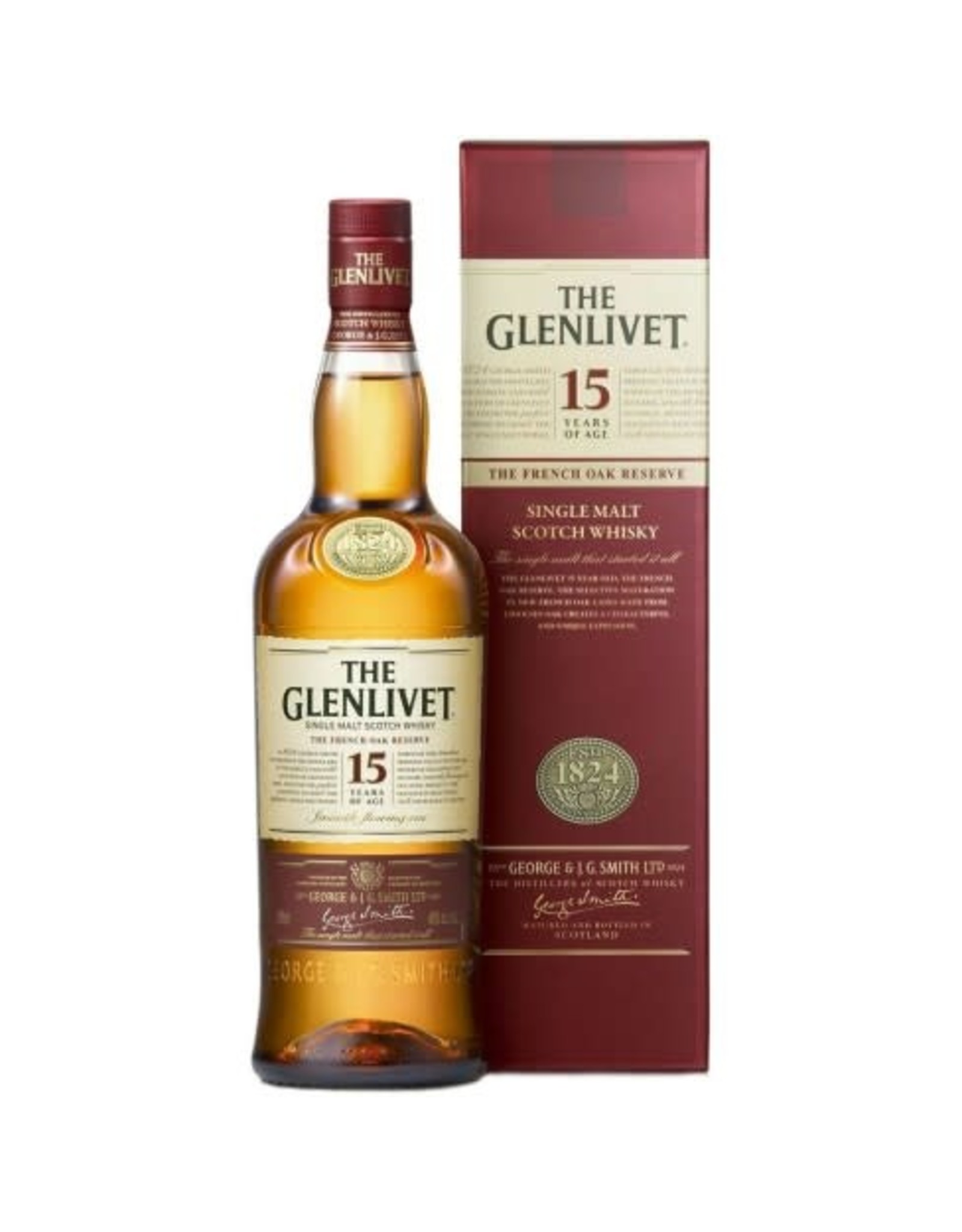 GLENLIVET FRENCH OAK RESERVE 15 YR SCOTCH 750ML