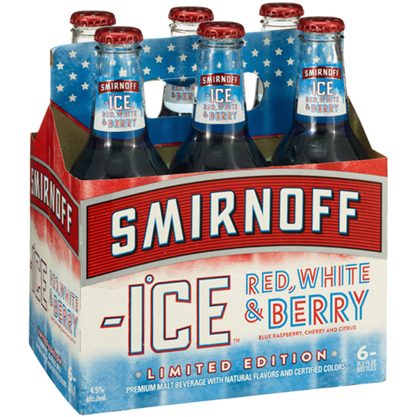 SMIRNOFF ICE RED WHITE BLUE SELTZER 2/12 Monticello Liquors