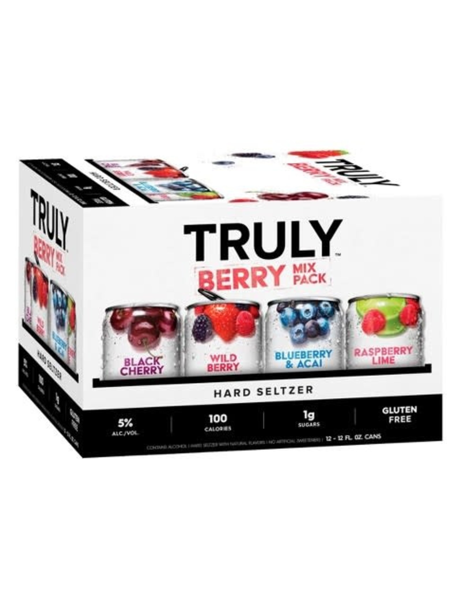 TRULY SPIKED SPARKLING BERRY VARIETY 2-12-12oz Can