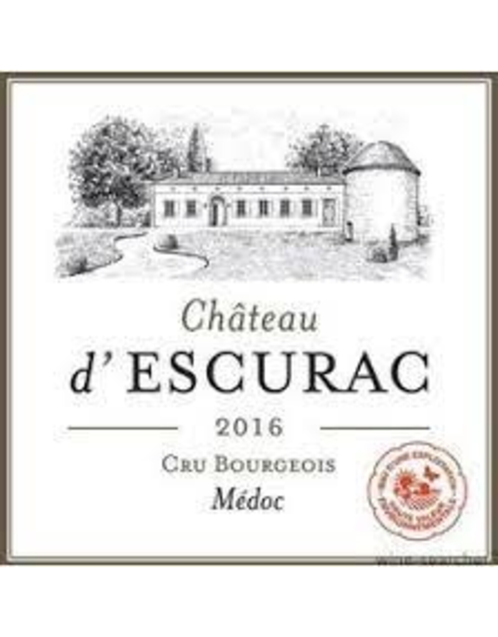 CHATEAUD'ESCURAC MEDOC 2016