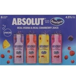 ABSOLUT VODKA CRANBERRY VARIETY 8PK CANS