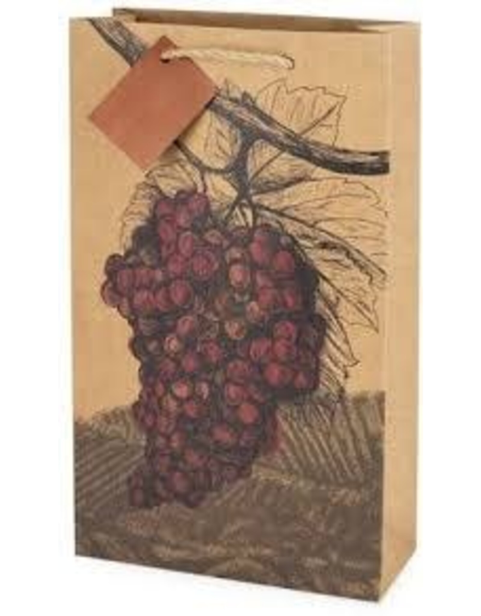 TRUE ILLUSTRATED GRAPES WINE BAG