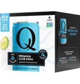 Q CLUB SODA 4PK CANS