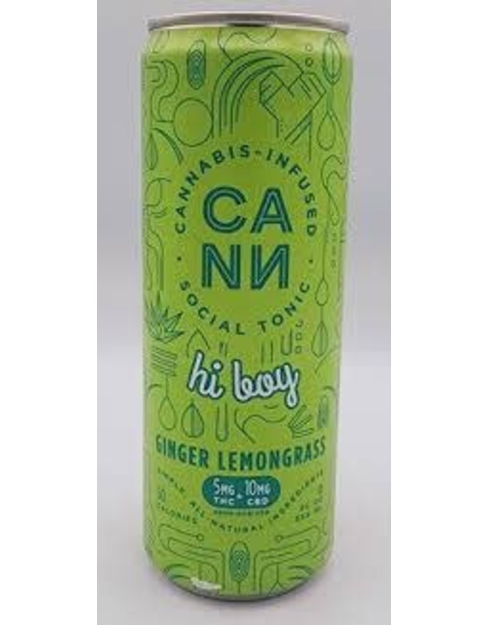 CANN GINGER LEMONGRASS 5MG THC 12OZ CAN