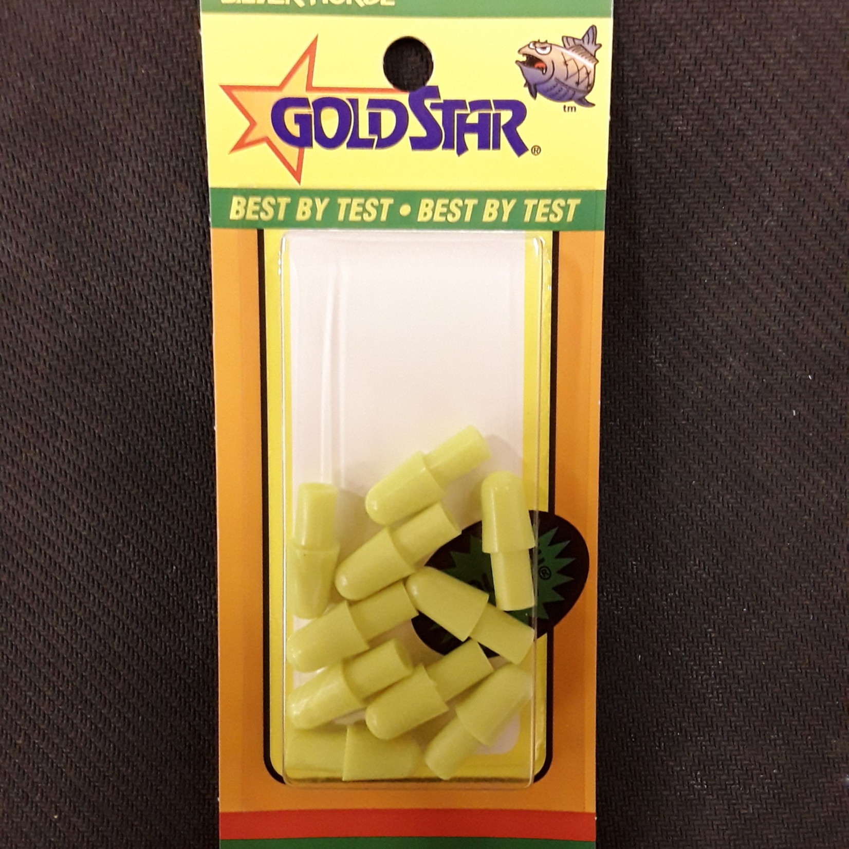 SILVER HORDE Gold Star Lure Head Chartreuse Glow 10pk 5065-000-181