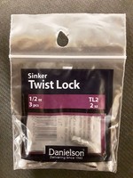 Danielson Danielson TL-2 Rubbercore Twist Lock Sinker 1/2oz Size 2 3pk