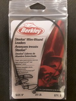 Berkley Berkley Steelon Wire-Wound Leaders Black 0.020in 20lb 9in