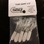 Columbia River Tackle Columbia River Tube Skirt  White/Silver 1.5"