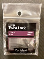 Danielson Danielson TL000 Rubbercore Twist Lock Sinker 1/16oz Size 000 8pk