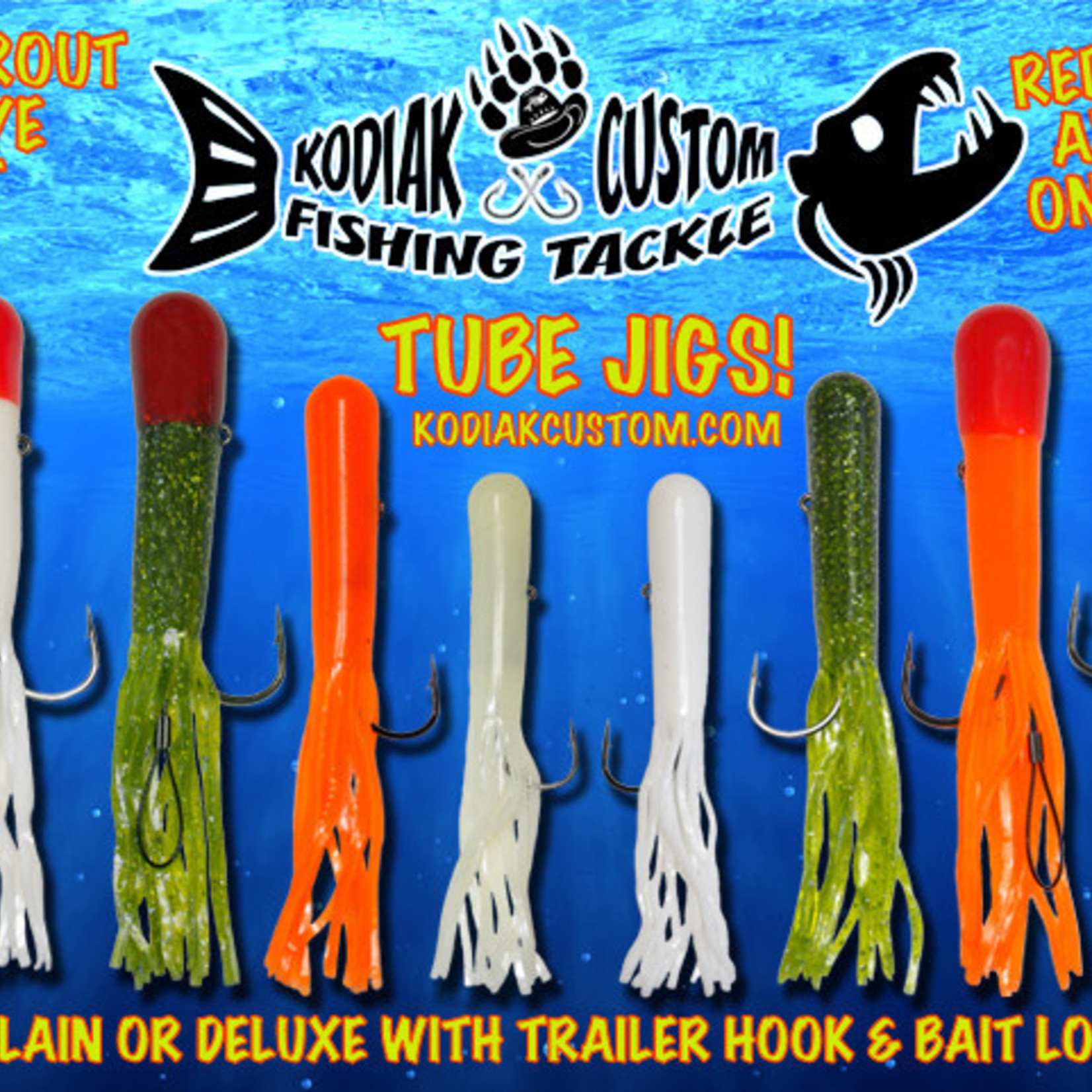KODIAK CUSTOM FISHING Kodiak 4" Tube Jig w/Trailer