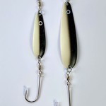 All Rigged All Rigged Trolling Spoon Bk/Wh/Gl 2.5"