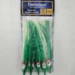 Danielson Danielson SQD4510117 Squid Bait 4.5" Glow/Green Spl 10pk