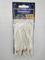 Danielson Danielson SQD4510145 Squid Bait 4.5'' White/Silver Glitter 10pk