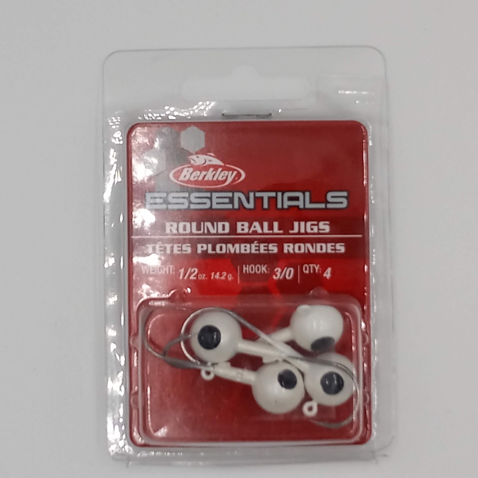 Berkley Berkley Essentials Round Ball Jigs White 3/0 1/2oz