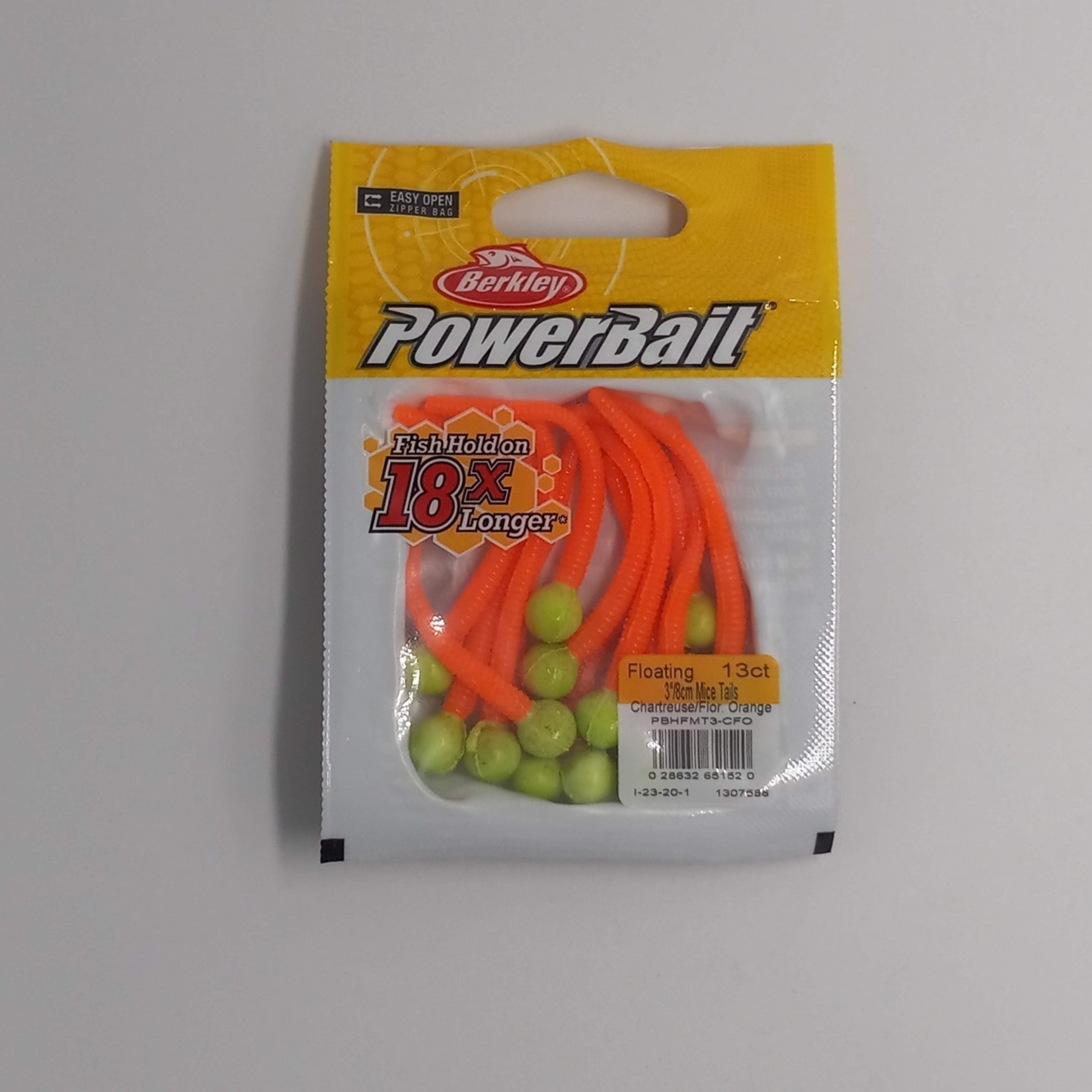 Berkley PowerBait Floating Mice Tails 1307586 Half Bag Chartreuse/Fluor Orange