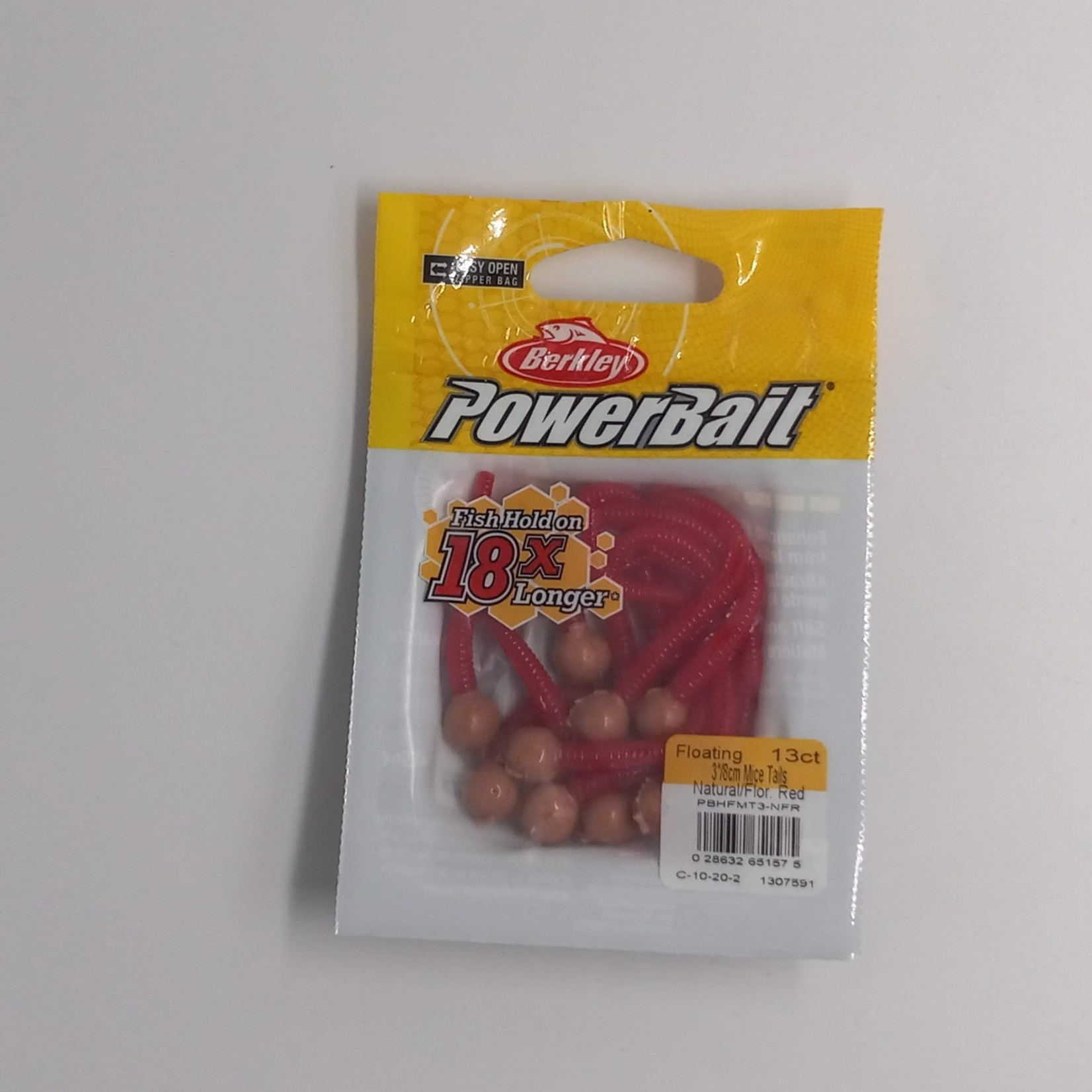 Berkley PowerBait Floating Mice Tails  Half Bag Natural/Fluor Red