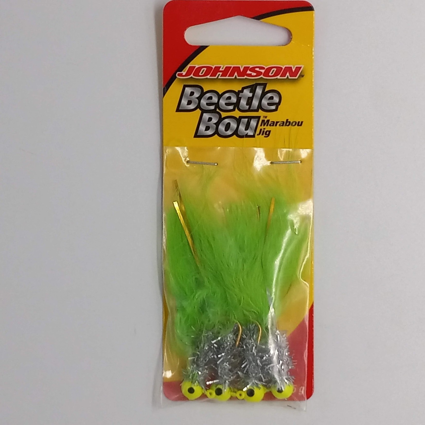 Johnson Johnson Beetle Bou Chartreuse Chrome Tinsel Chartreuse 2in  1/16 oz