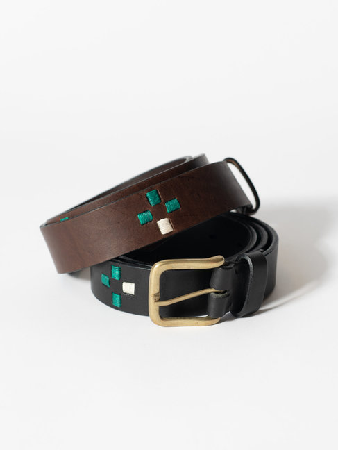 NICK FOUQUET Nick Fouquet Cross Leather Belt NICK FOUQUET Nick Fouquet Cross Leather Belt