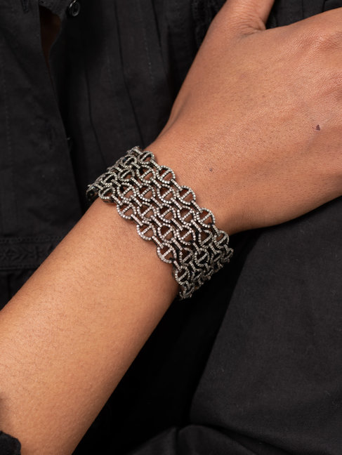 Mizana Modern Lattice Diamond Wrap Bracelet BR1011 Mizana Modern Lattice Diamond Wrap Bracelet BR1011