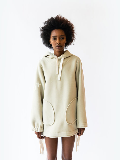 JIL SANDER Jil Sander Double Faced Wool Embroidered Hoodie
