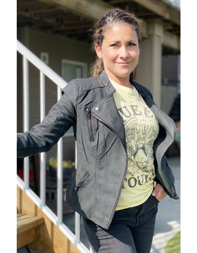 lime biker jacket