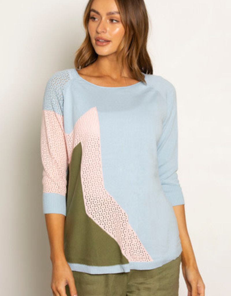 Zaket and Plover Pointelle Star Sweater